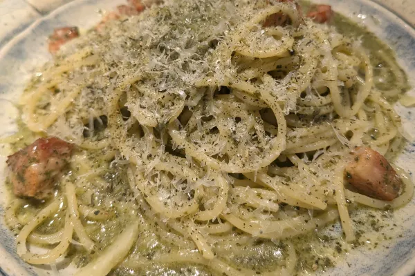 自家製ソースのパスタ